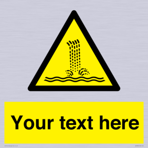 Custom warning artificial waterfall